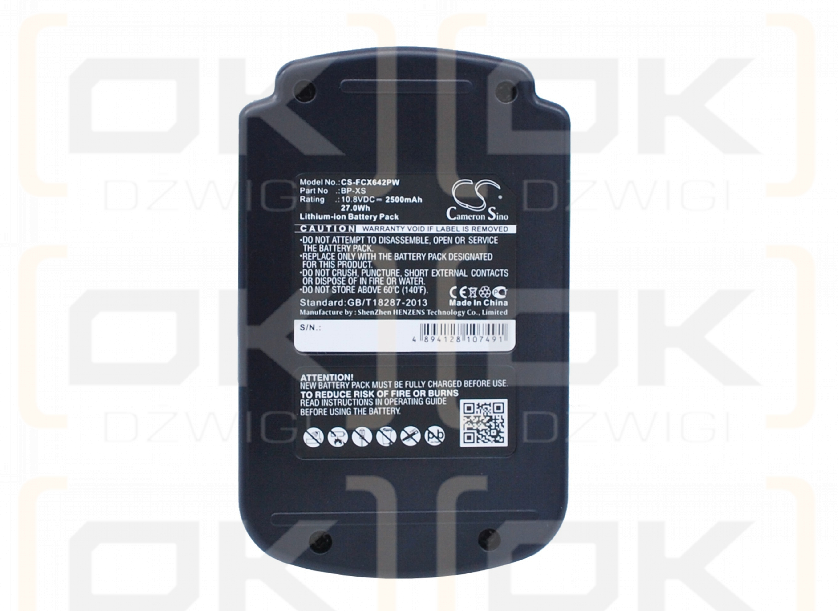 Festool CXS / BP-XS 2500 mAh Li-ion 10.8 V (Cameron Sino)