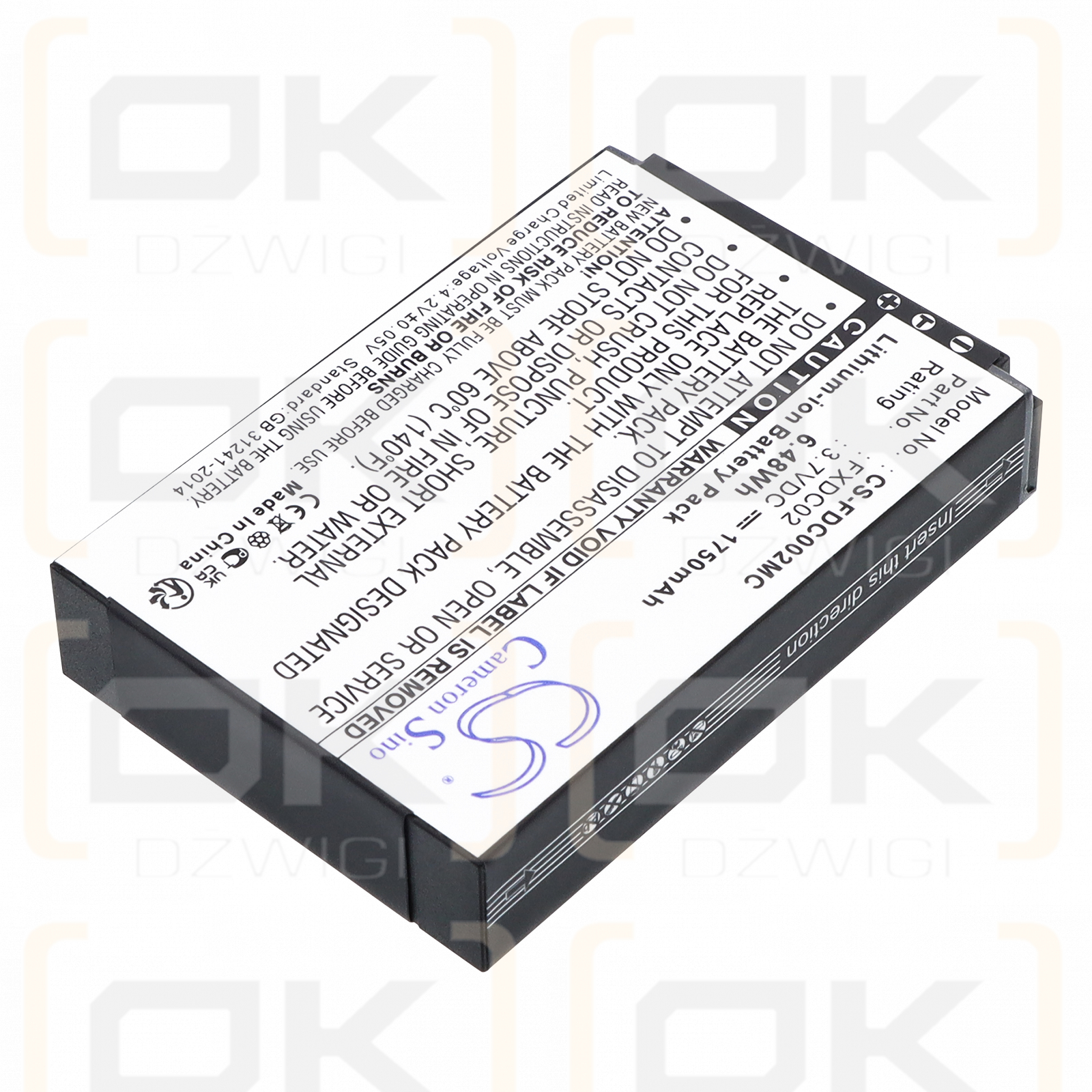 Batería Drift Ghost S / FXDC02 de 1750 mAh y ion de litio de 3,7 V (Cameron Sino)