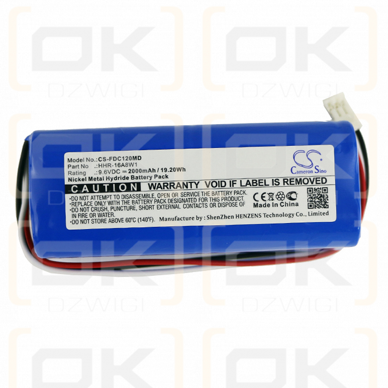 Fukuda Cardisuny C120 / HHR-16A8W1 2000mAh Ni-MH 9.6V (Cameron Sino)