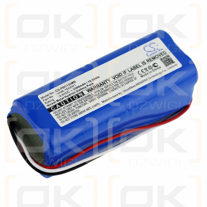 Fukuda Cardisuny C120 / HHR-16A8W1 2000mAh Ni-MH 9.6V (Cameron Sino)