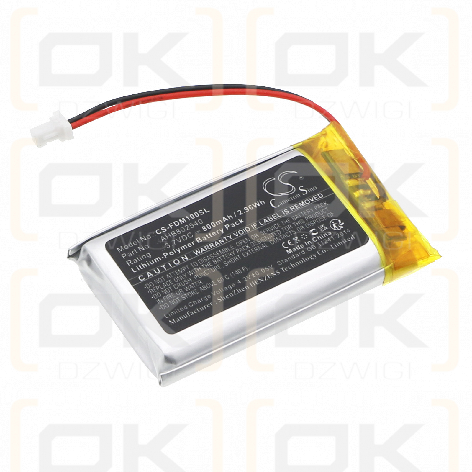 Fodsports M1S Pro / AHB802540 800mAh Li-Polímero 3.7V (Cameron Sino)