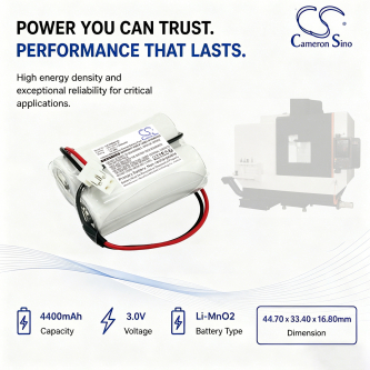 Replacement Battery for FDK / CR17450E-R 4400mAh Li-MnO2 3V (Cameron Sino)