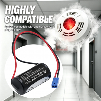 Replacement battery for FDK CR2/3 8.L (With BERG-2P connector) 1700 mAh Li-MnO2 3 V (Cameron Sino)