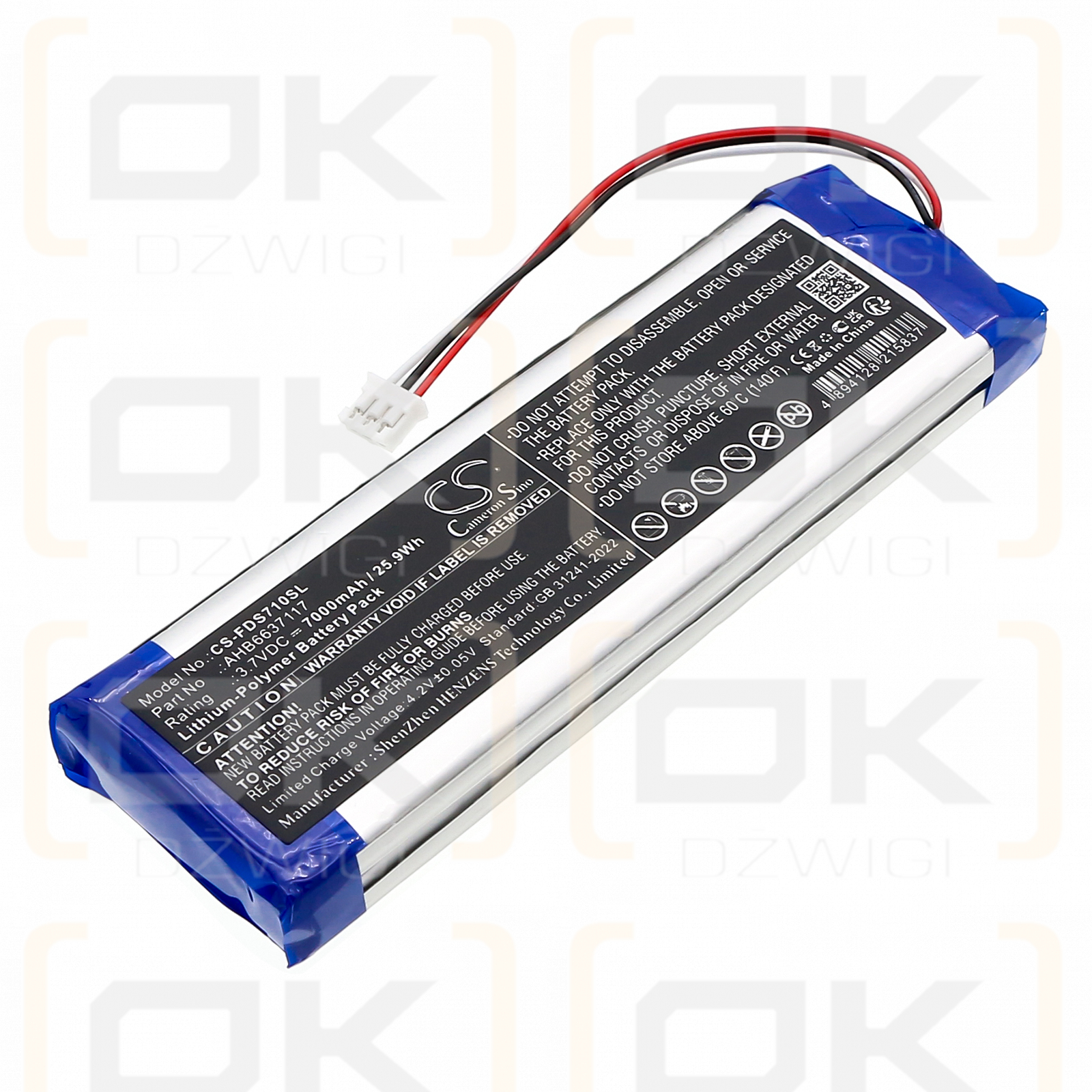 Fluke DS703 Diagnostic Videoscope / AHB6637117 7000mAh Li-Polymer 3.7V (Cameron Sino)