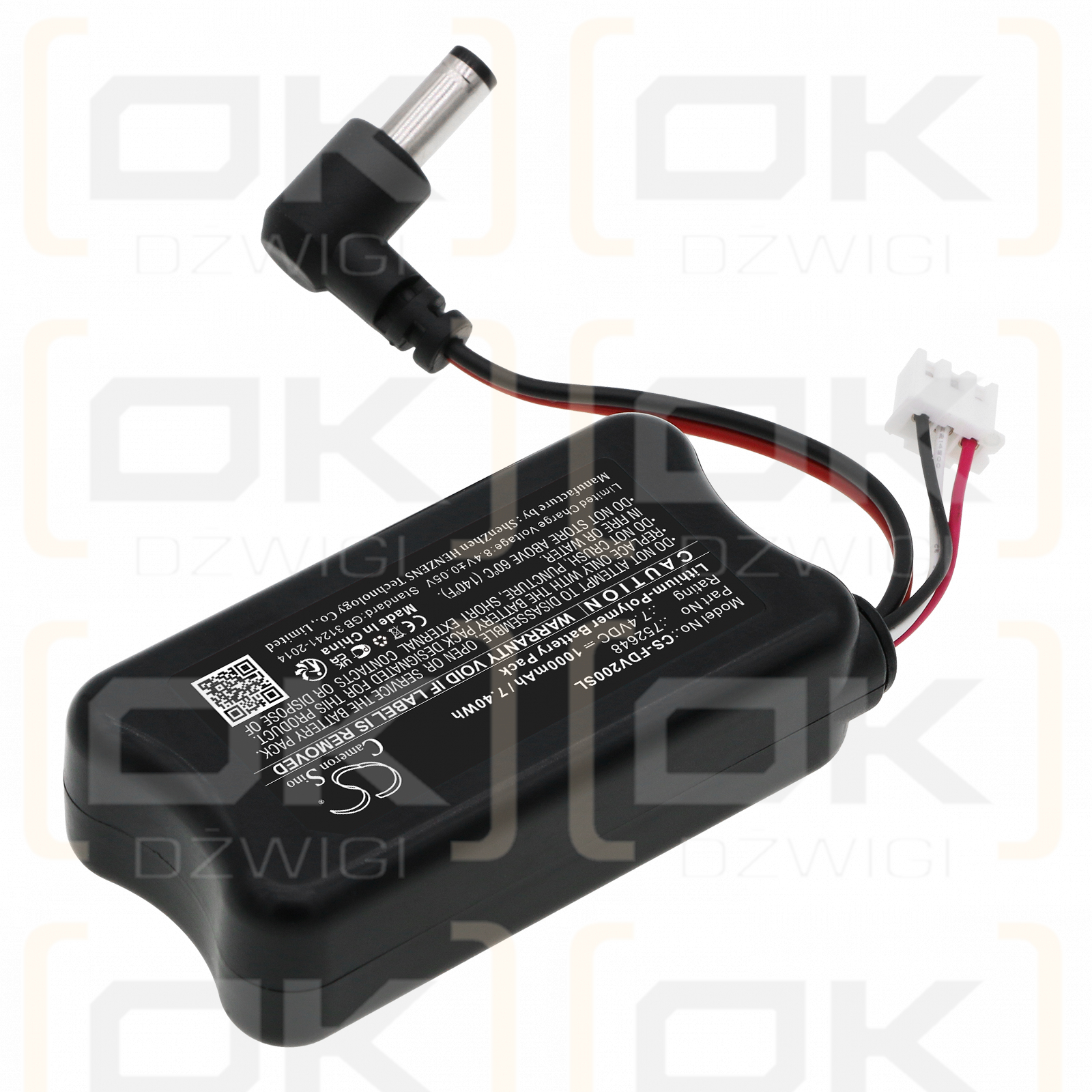 Fatshark RCV922 / 752648 1000mAh Li-Polímero 7.4V (Cameron Sino)