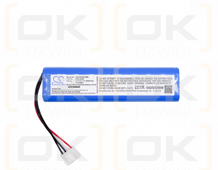 Fukuda FCP-4103 / 8TH-2400 3500mAh Ni-MH 9.6V (Cameron Sino)