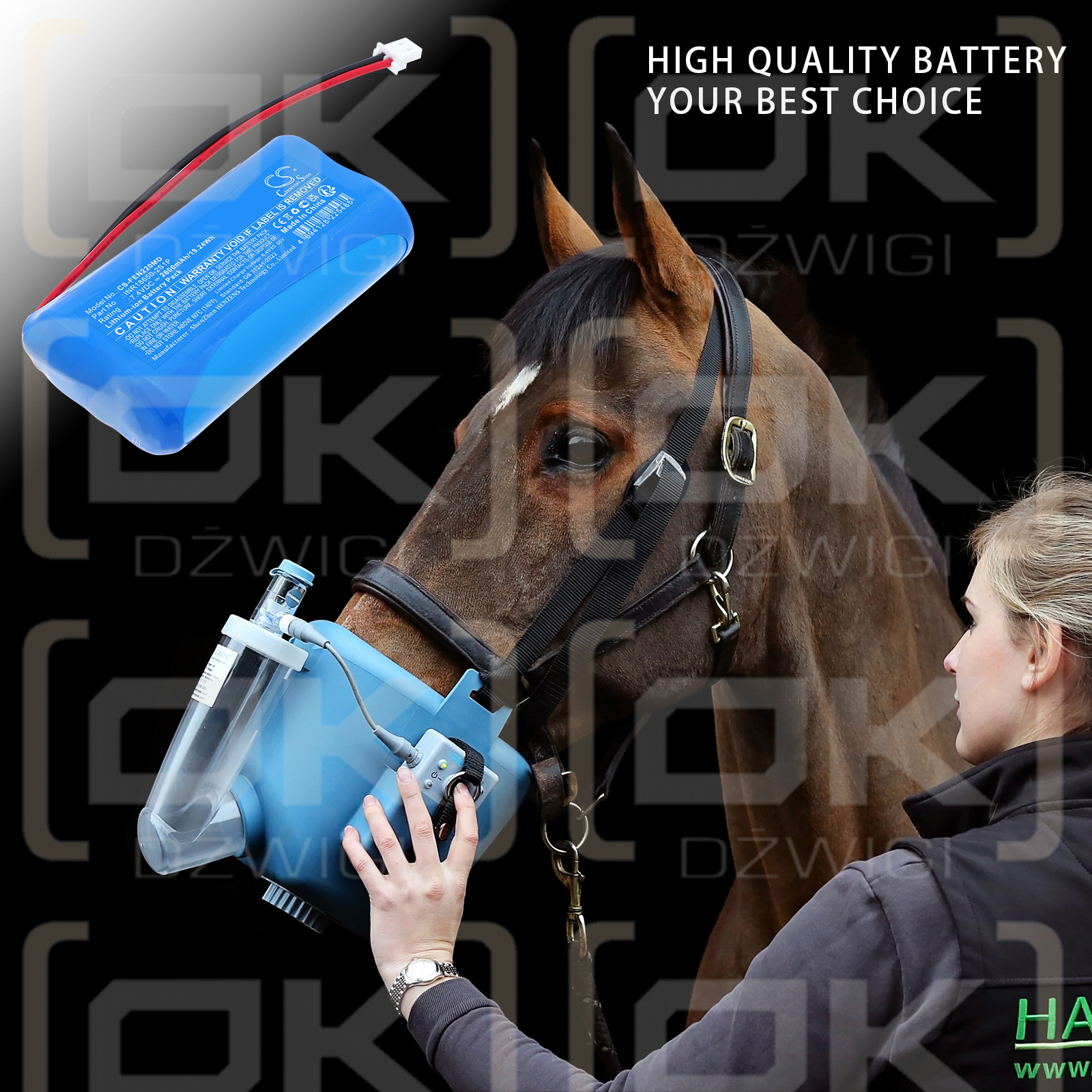 Flexineb E series Nebuliser / INR18650-2S1P 2600 mAh Li-ion 7.4 V (Cameron Sino)