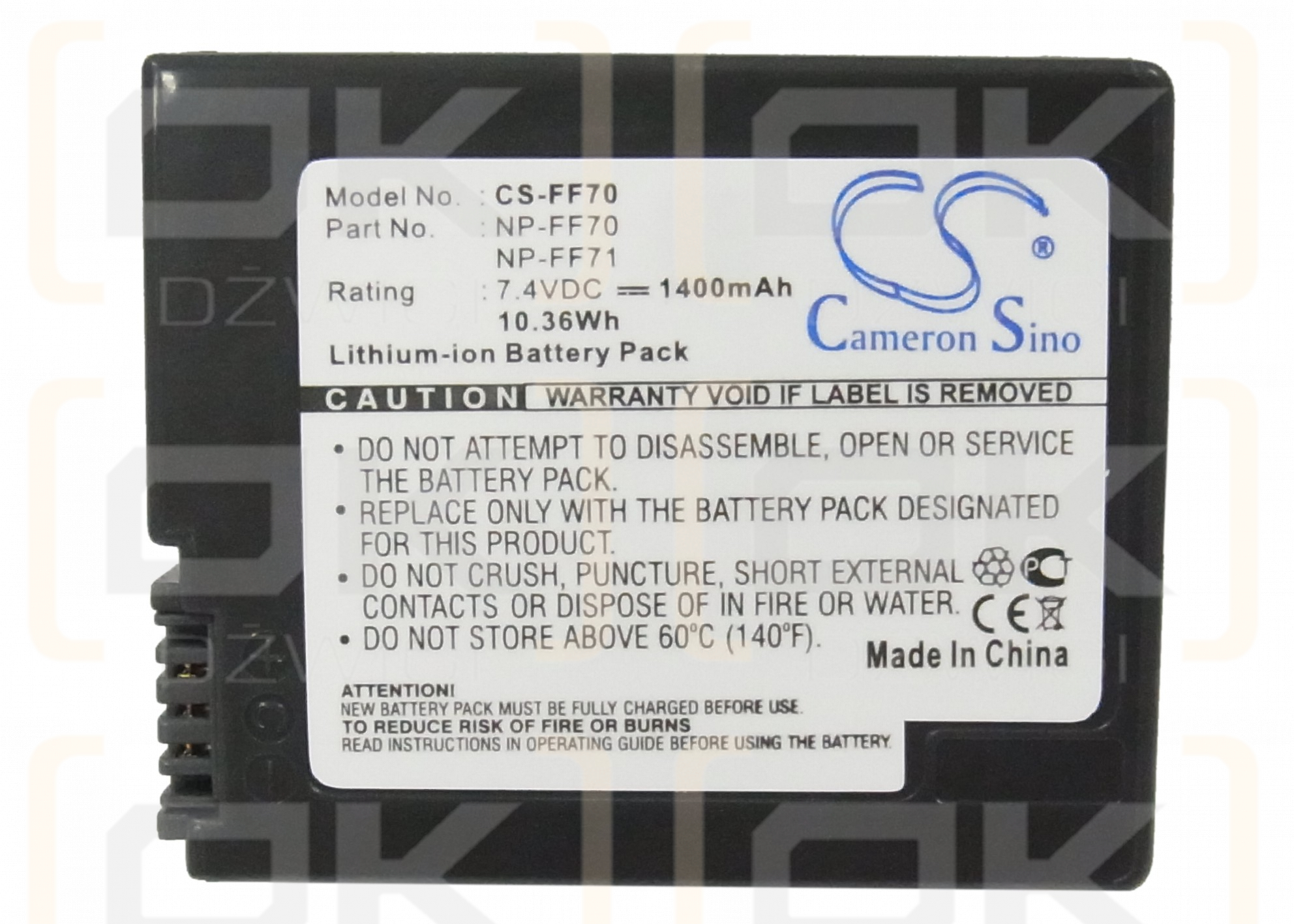 Sony DCR-TRV25 / NP-FF70 1400mAh Li-ion 7.4V (Cameron Sino)