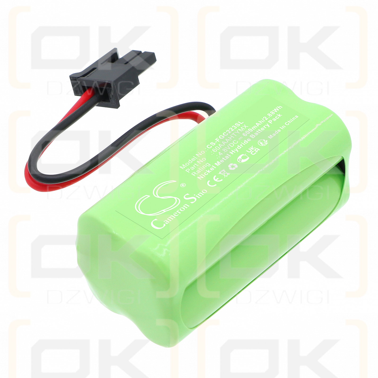 Fagerhult S0052V / 60AAAHTYMX 600 mAh Ni-MH 4,8 V (Cameron Sino)