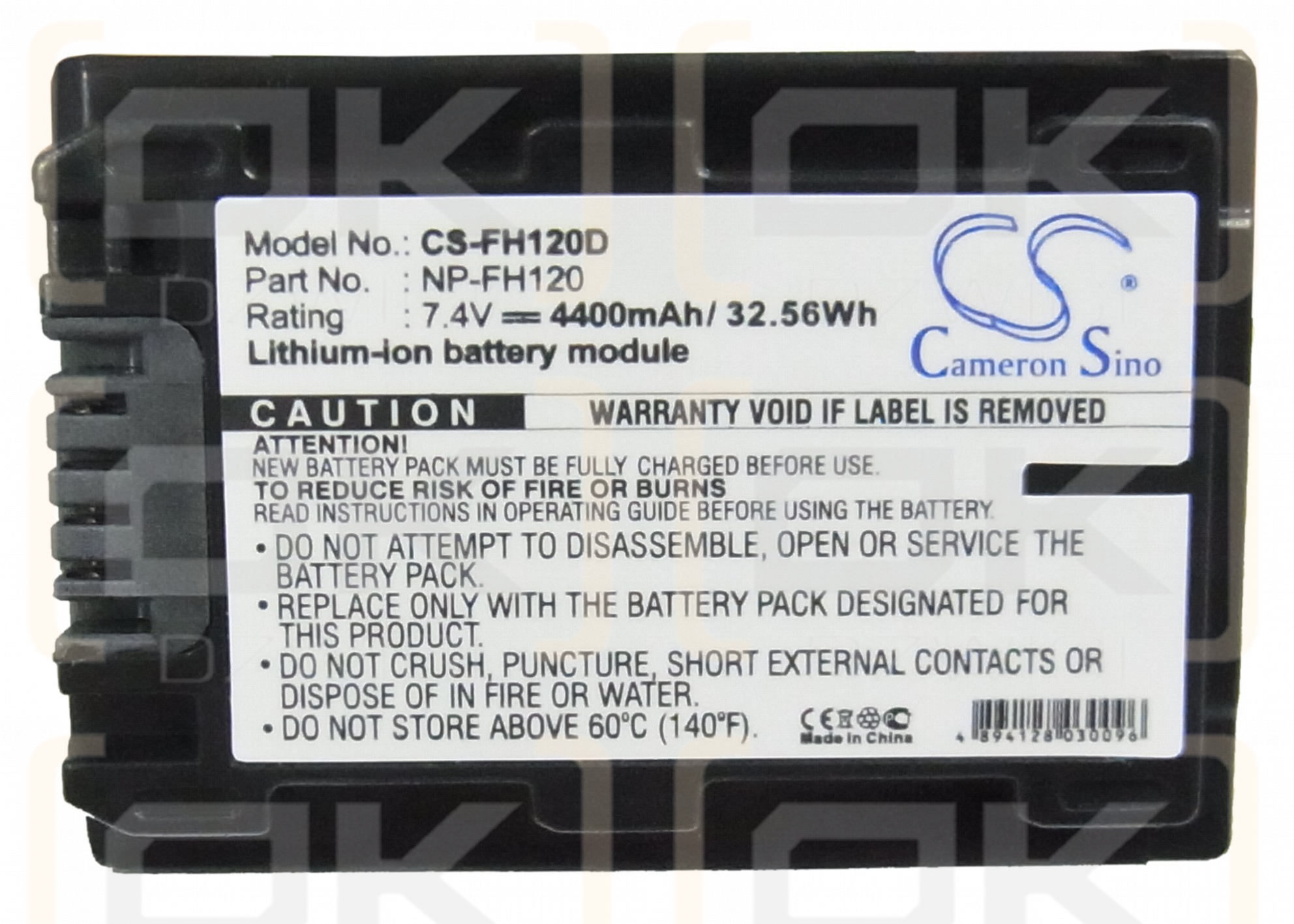 Sony DCR-DVD705E / NP-FH120 4400mAh Li-ion 7.4V (Cameron Sino)