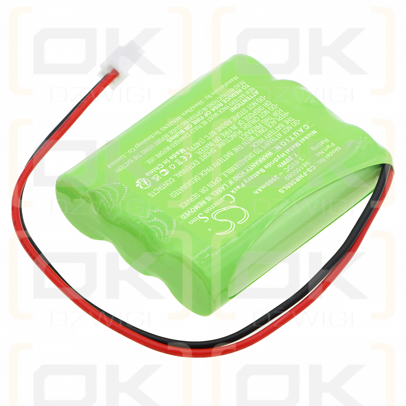 Fischer AP-0360-0100-AA-NC-01 / 98100089 2000mAh Ni-MH 3.6V (Cameron Sino)