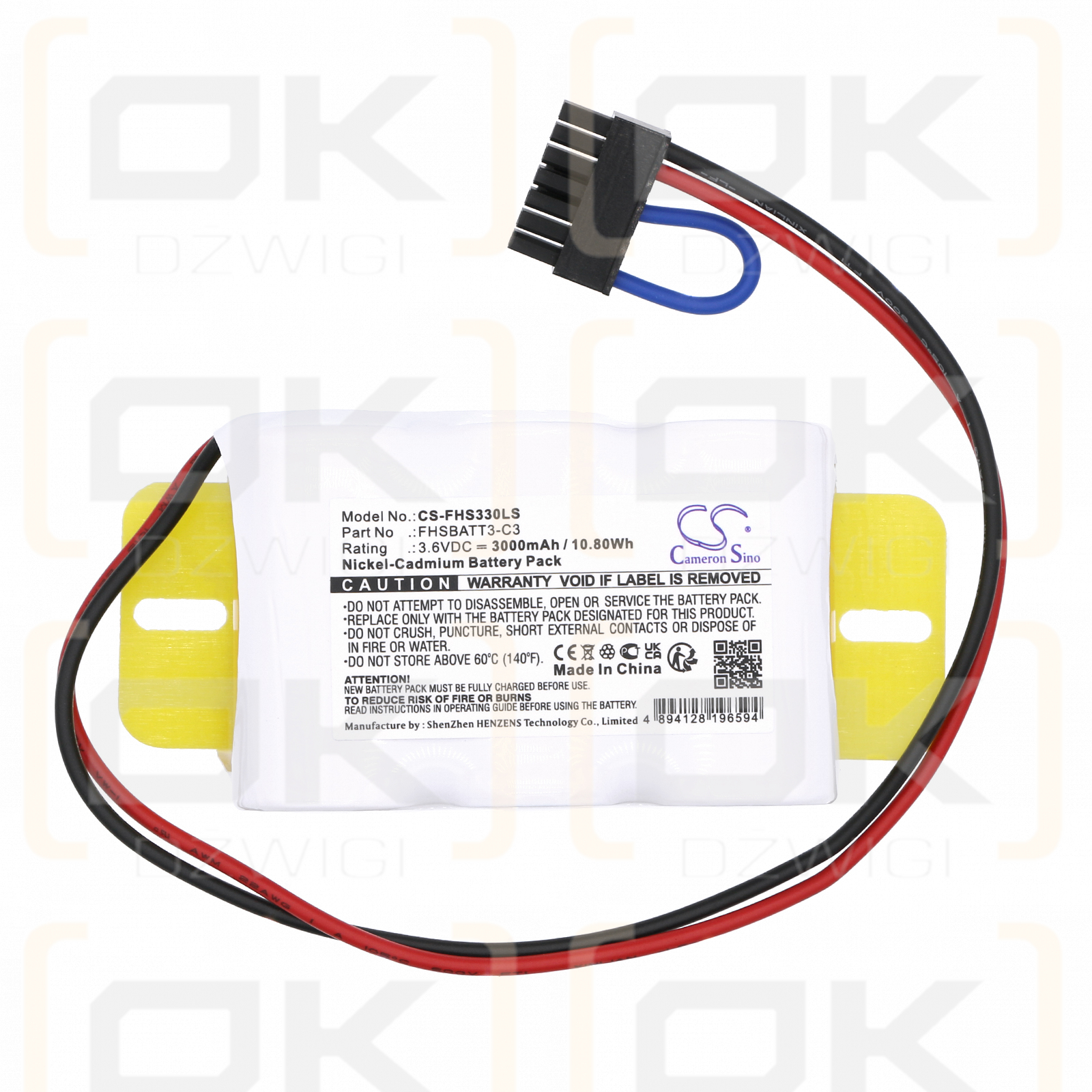 Fullham FHSBATT3-C3 3000mAh Ni-CD 3.6V (Cameron Sino)