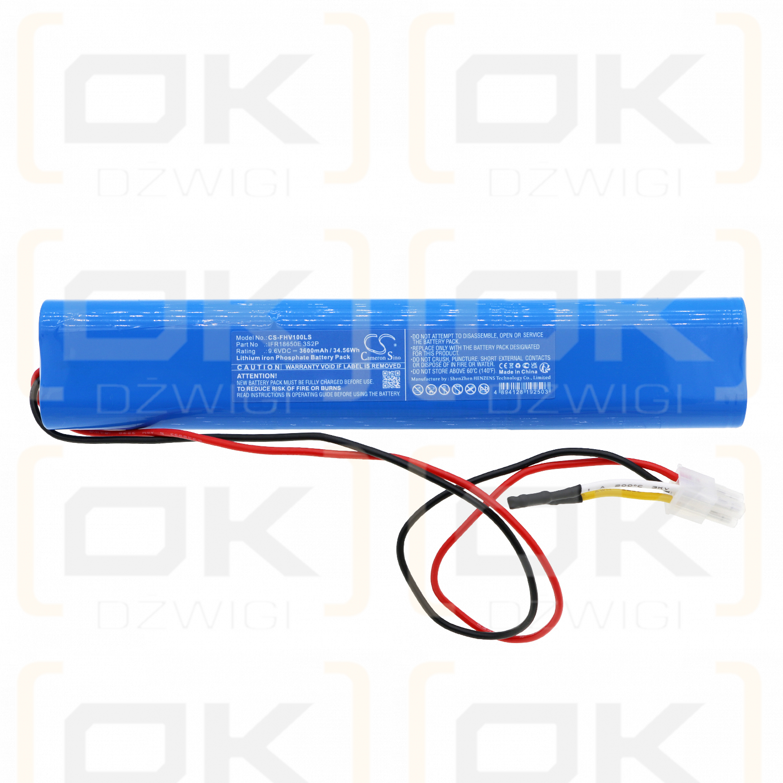 Fulham HotSpot FHSCP-UNV-10P-L-SD / IFR18650E 3S2P 3600mAh LiFePO4 9.6V (Cameron Sino)