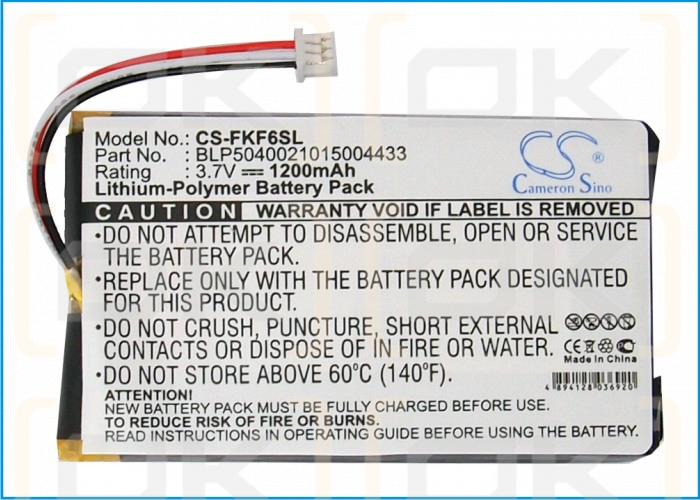 Falk F6 / BLP5040021015004433 1200 mAh Li-Polymer 3,7 V (Cameron Sino)