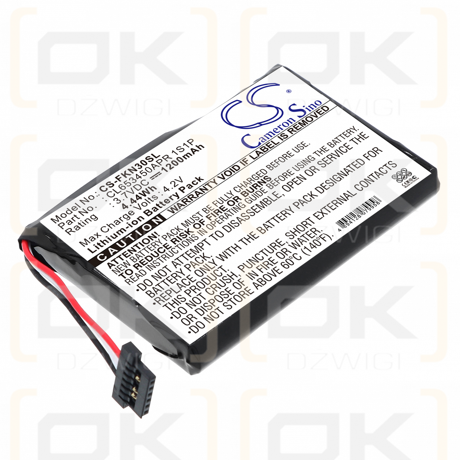 Falk Navigator 3500 / CL653450APR 1S1P 1200 mAh Li-ion 3.7 V (Cameron Sino)