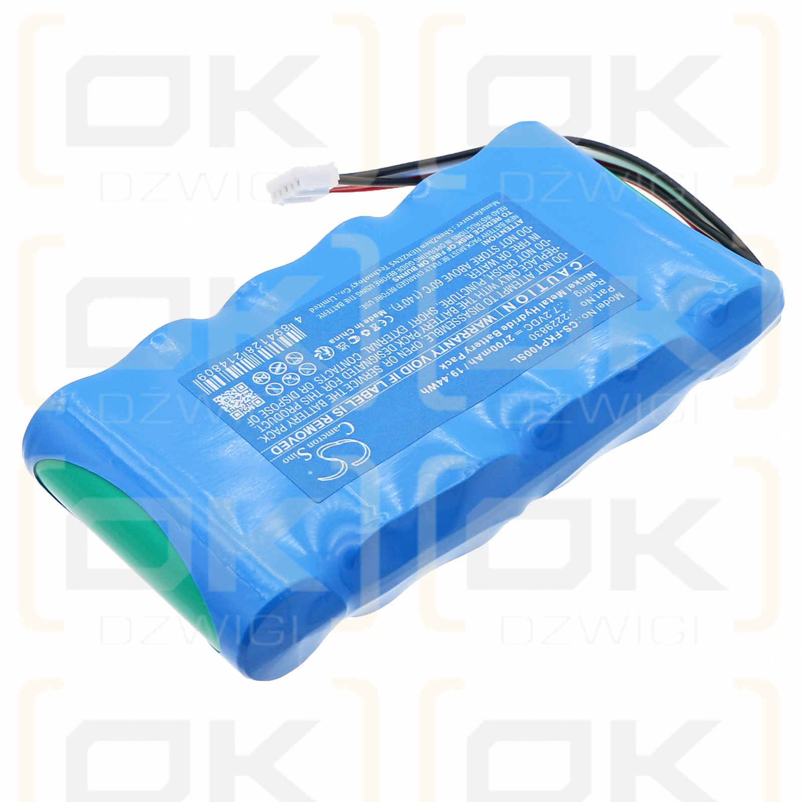 Batería Fluke SigmaPace 1000/2229830 de 2700 mAh, Ni-MH, 7,2 V (Cameron Sino)