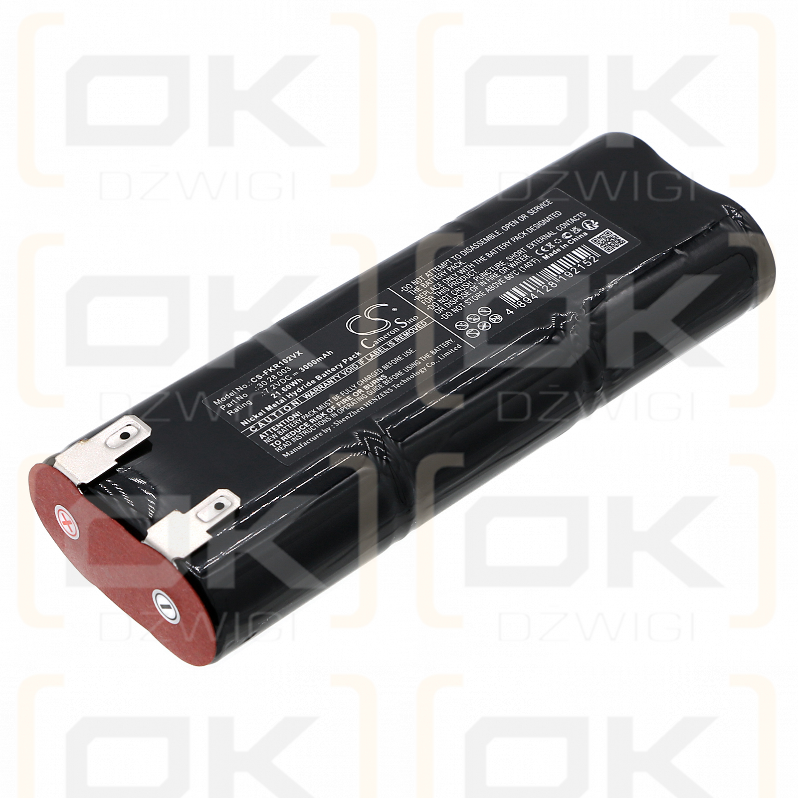 Fakir IC1022 / 30 28 003 3000mAh Ni-MH 7.2V (Cameron Sino)