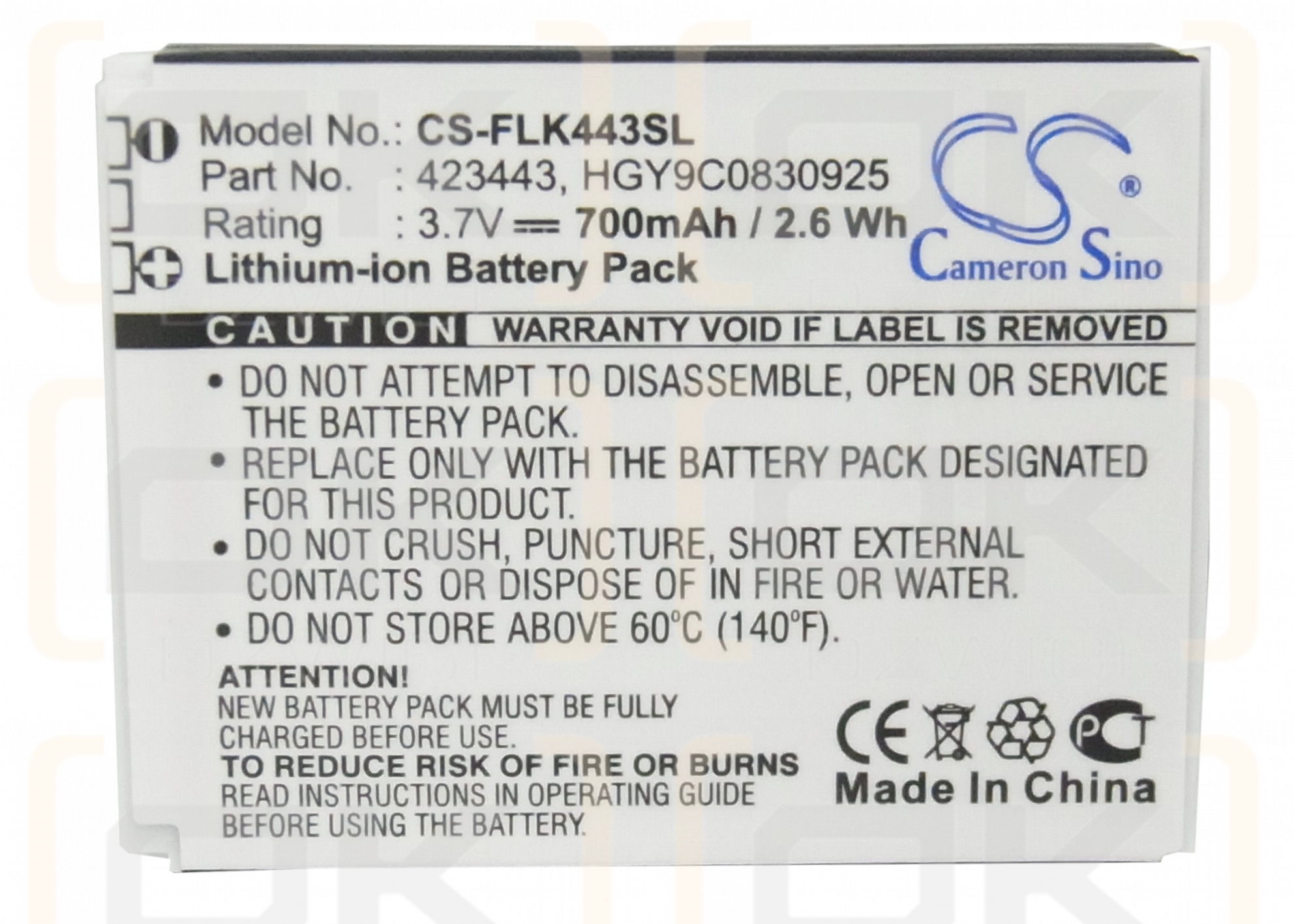 FOXLINK 423443 / 423443 700 mAh Li-Ion 3,7 V (Cameron Sino)