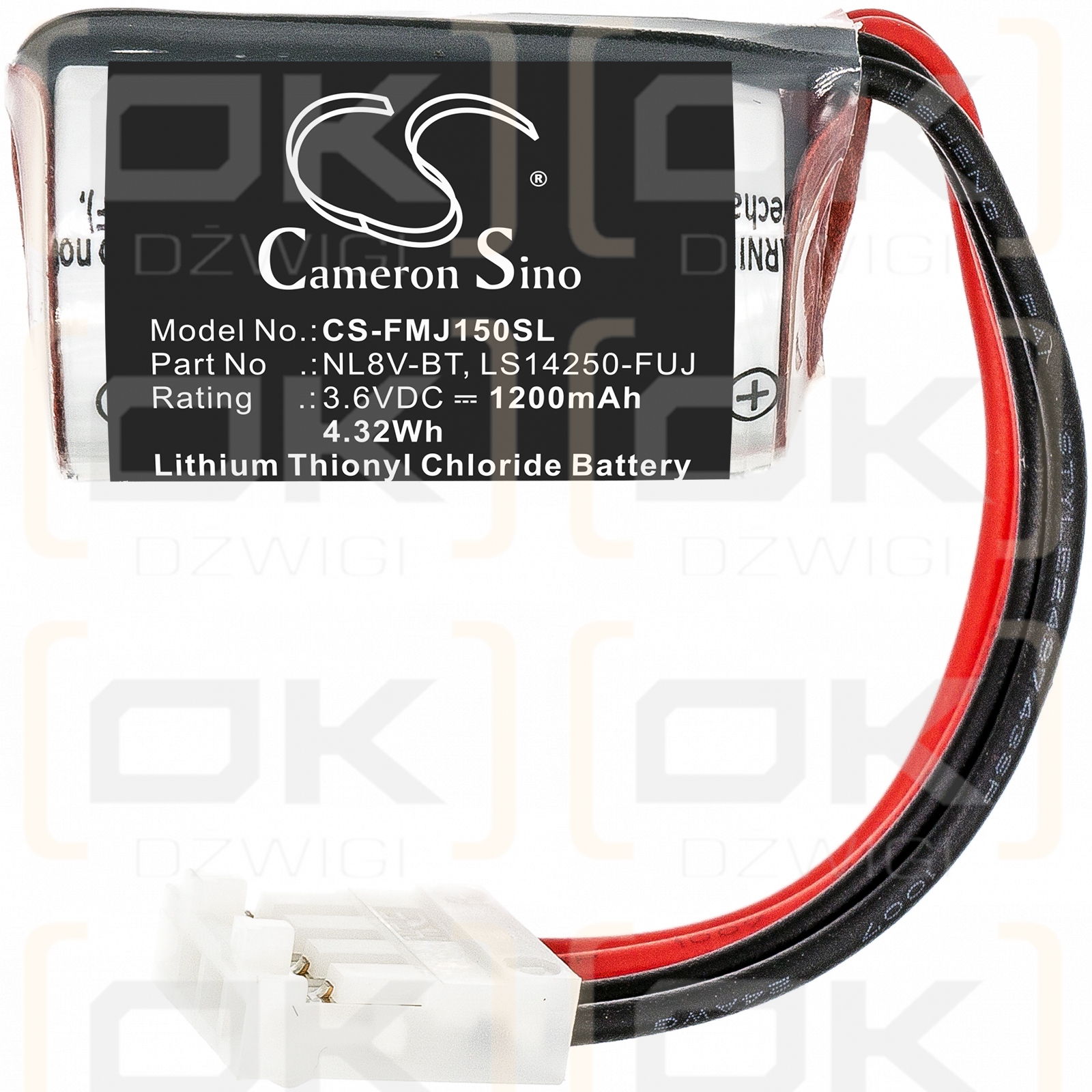 Fuji Electric SPS-Uhr RTC / NL8V-BT 1200 mAh Li-SOCl2 3,6 V (Cameron Sino)