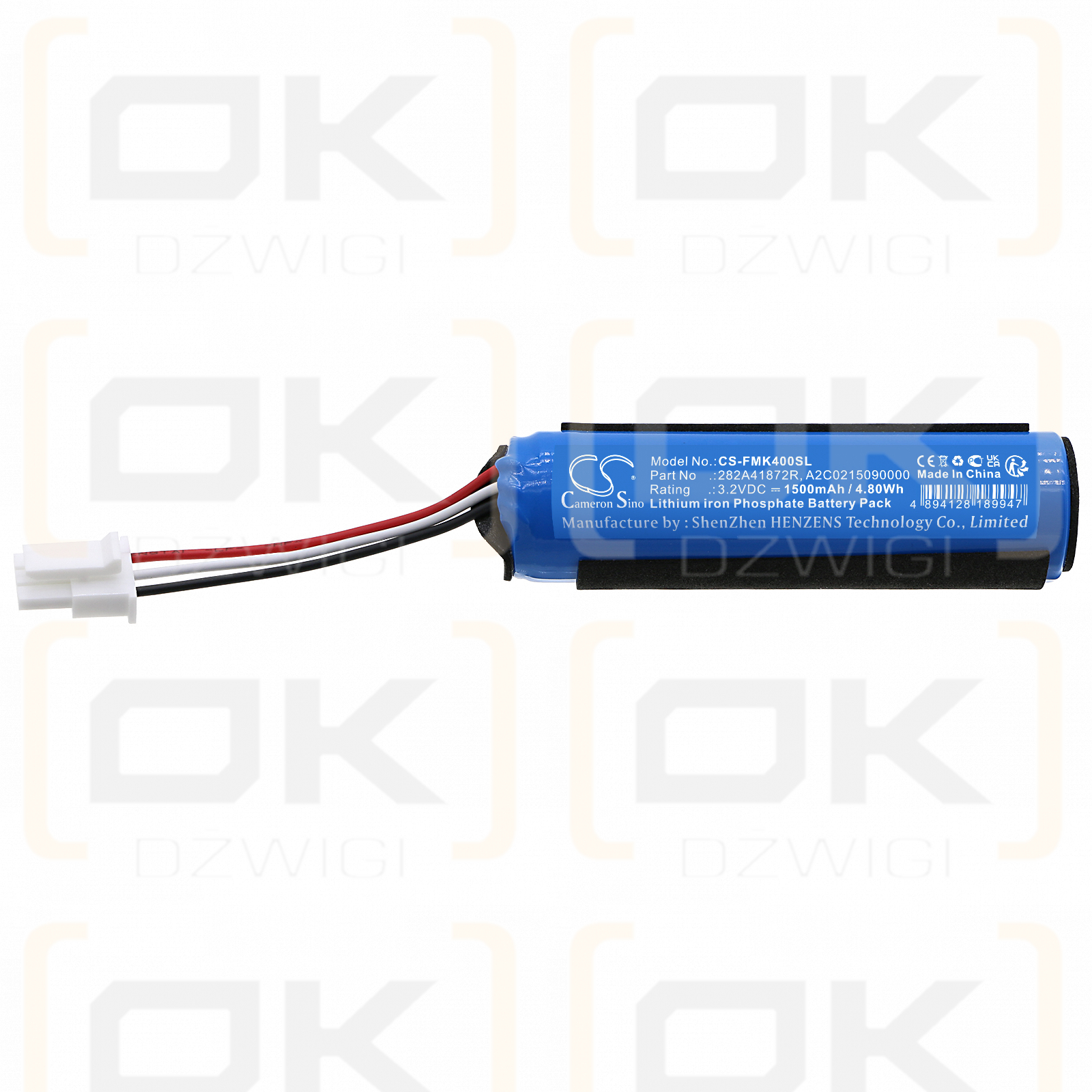 Renault Clio 2021 / 282A41872R 1500 мАч LiFePO4 3,2 В (Cameron Sino)