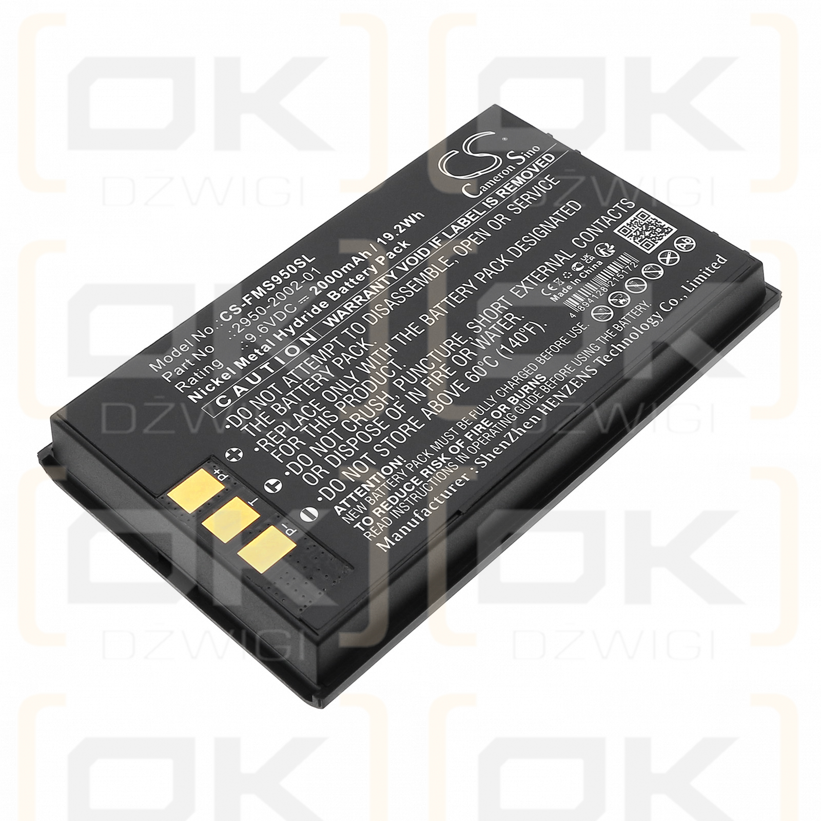 Fluke OptiView OPV / 2950-2002-01 2000mAh Ni-MH 9.6V (Cameron Sino)