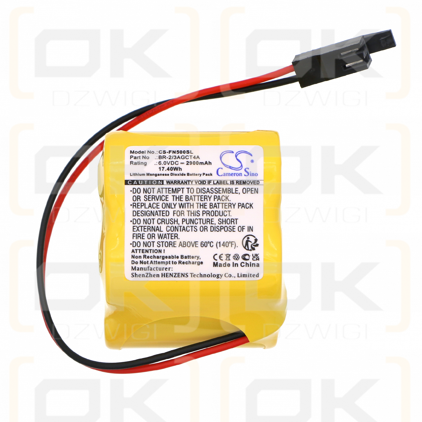 Panasonic / BR-2/3AGCT4A 2900mAh Li-MnO2 6.0V (Cameron Sino)