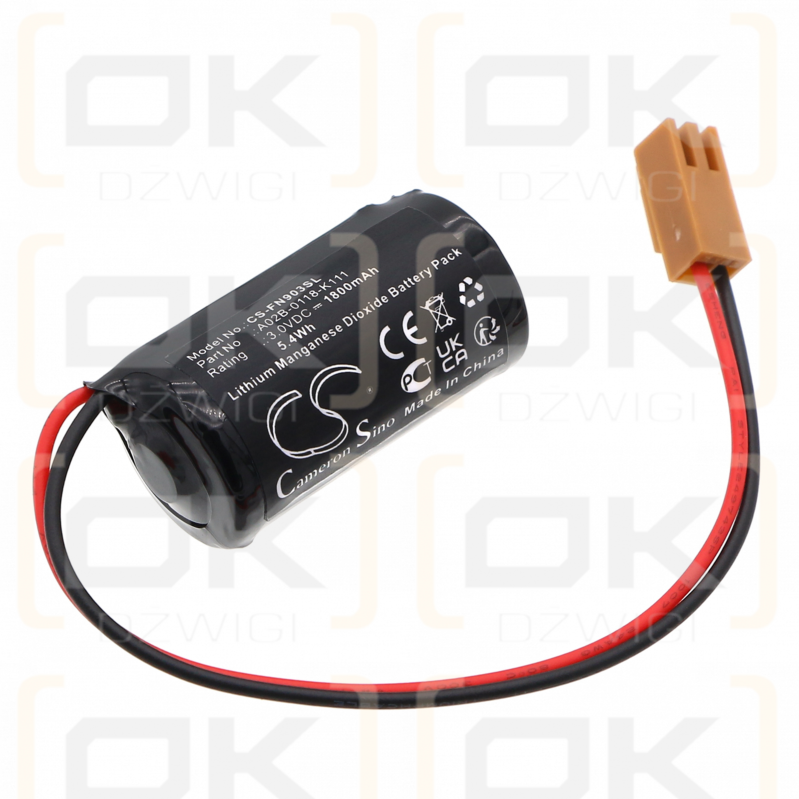 Cutler Hammer Fanuc 90-30 / A02B-0118-K111 1800mAh Li-MnO2 3.0V (Cameron Sino)