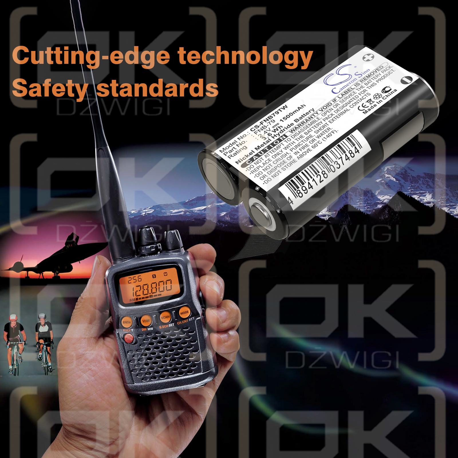 YAESU VR-120D / FNB-79 1500mAh Ni-MH 2.4V (Cameron Sino)