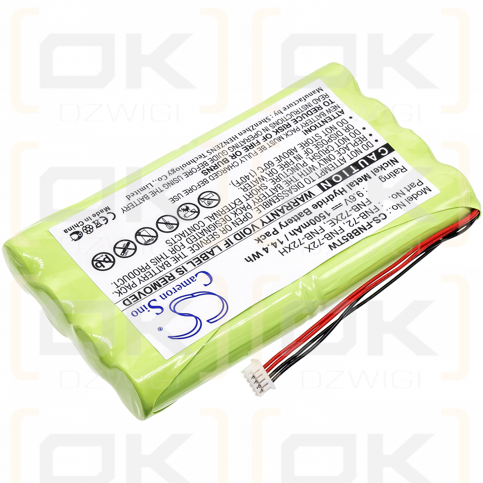 Vertex FT-817ND / FNB-72 1500 mAh Ni-MH 9,6 V (Cameron Sino)