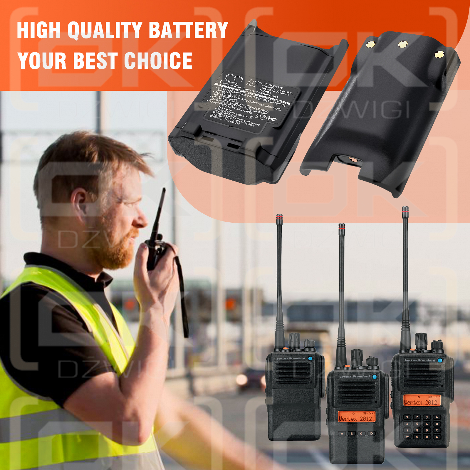 Vertex Standard VX-600 / FNB-V86LI 2200mAh Li-ion 7.4V (Cameron Sino)