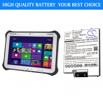 Panasonic Toughbook G1 / CF-VZSU88U 9600 mAh Li-Ion 11,1 V (Cameron Sino)