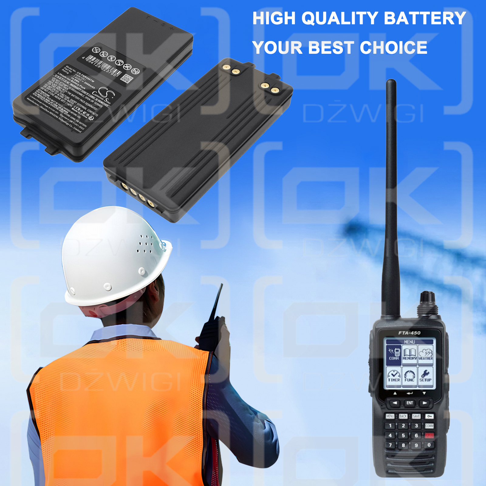 AOR AR-DV10 / BP-10 2000 мАч Li-ion 7,4 В (Cameron Sino)