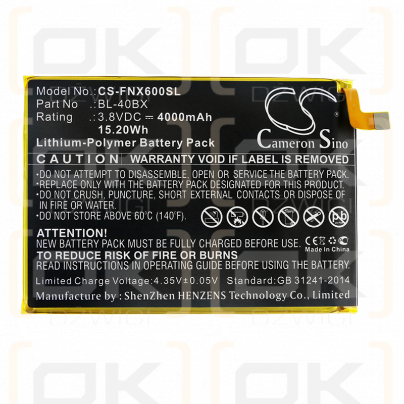 Infinix X600 / BL-40BX 4000 mAh Li-Polymer 3,8 V (Cameron Sino)