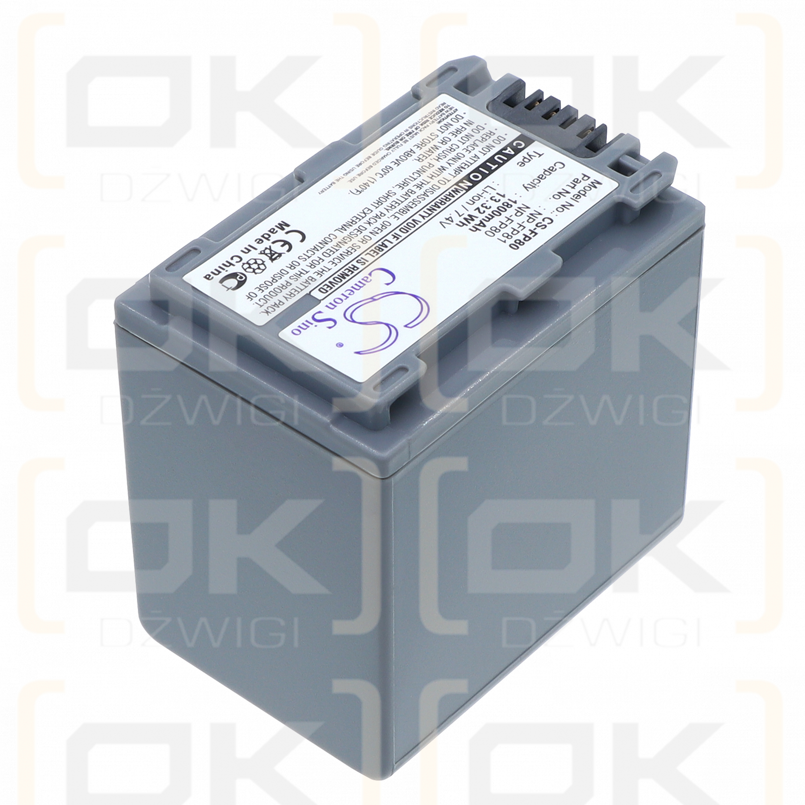 Sony DCR-DVD905E / NP-FP80 1800 mAh Li-ion 7.4 V (Cameron Sino)