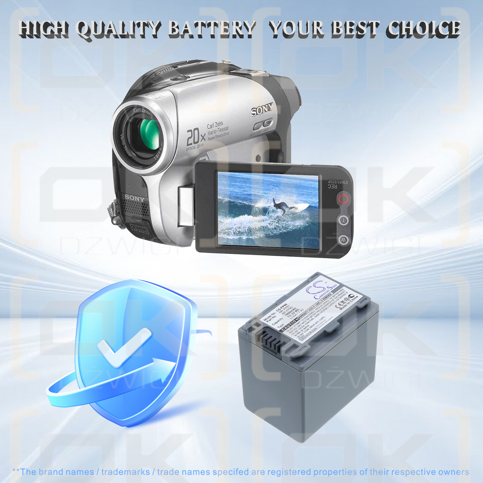 Sony DCR-DVD905E / NP-FP80 1800 mAh Li-ion 7.4 V (Cameron Sino)