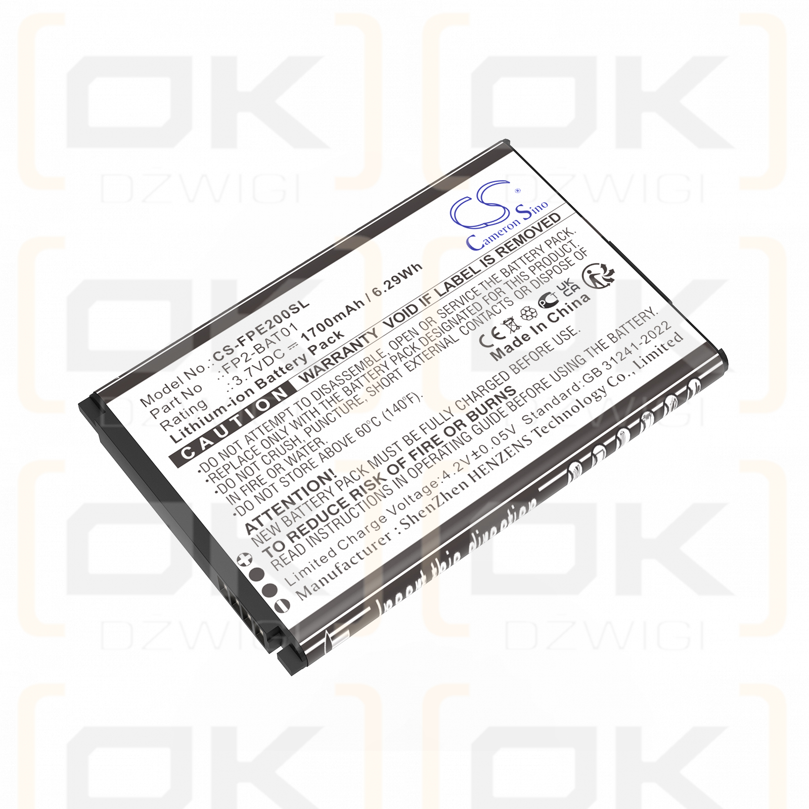 Fairphone Fairphone 2 / FP2-BAT01 1700 mAh Li-Ionen 3,7 V (Cameron Sino)