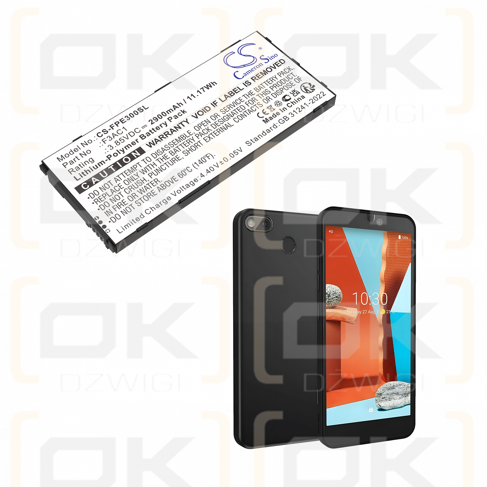 Fairphone Fairphone 3+ / F3AC1 2900 mAh Li-Polymer 3,85 V (Cameron Sino)
