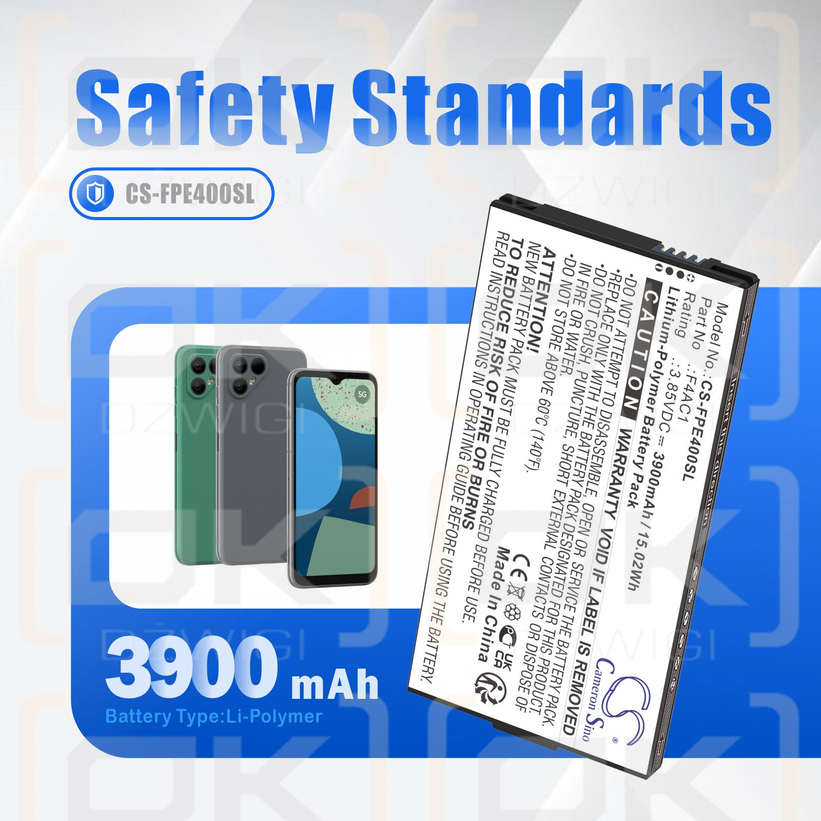 Fairphone Fairphone 4 / F4AC1 3900 мАч литий-полимерный 3,85 В (Cameron Sino)