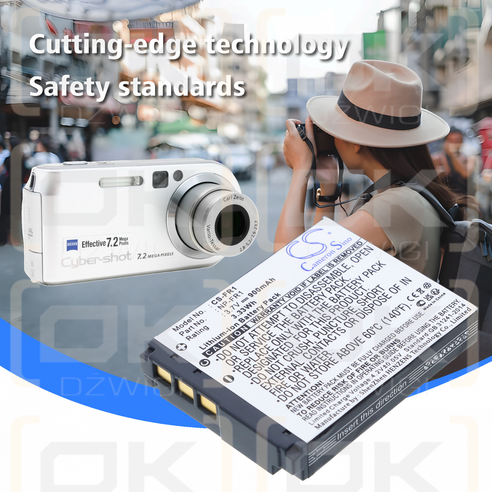 Sony Cyber-shot DSC-F88 / NP-FR1 900mAh Li-ion 3.7V (Cameron Sino)