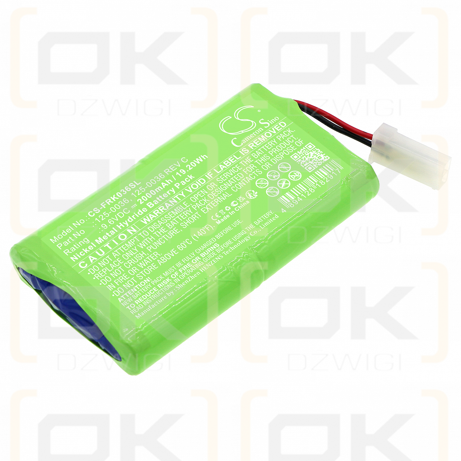 Franklin Grid C090 Ultra / 125-0036 2000 mAh Ni-MH 9,6 V (Cameron Sino)