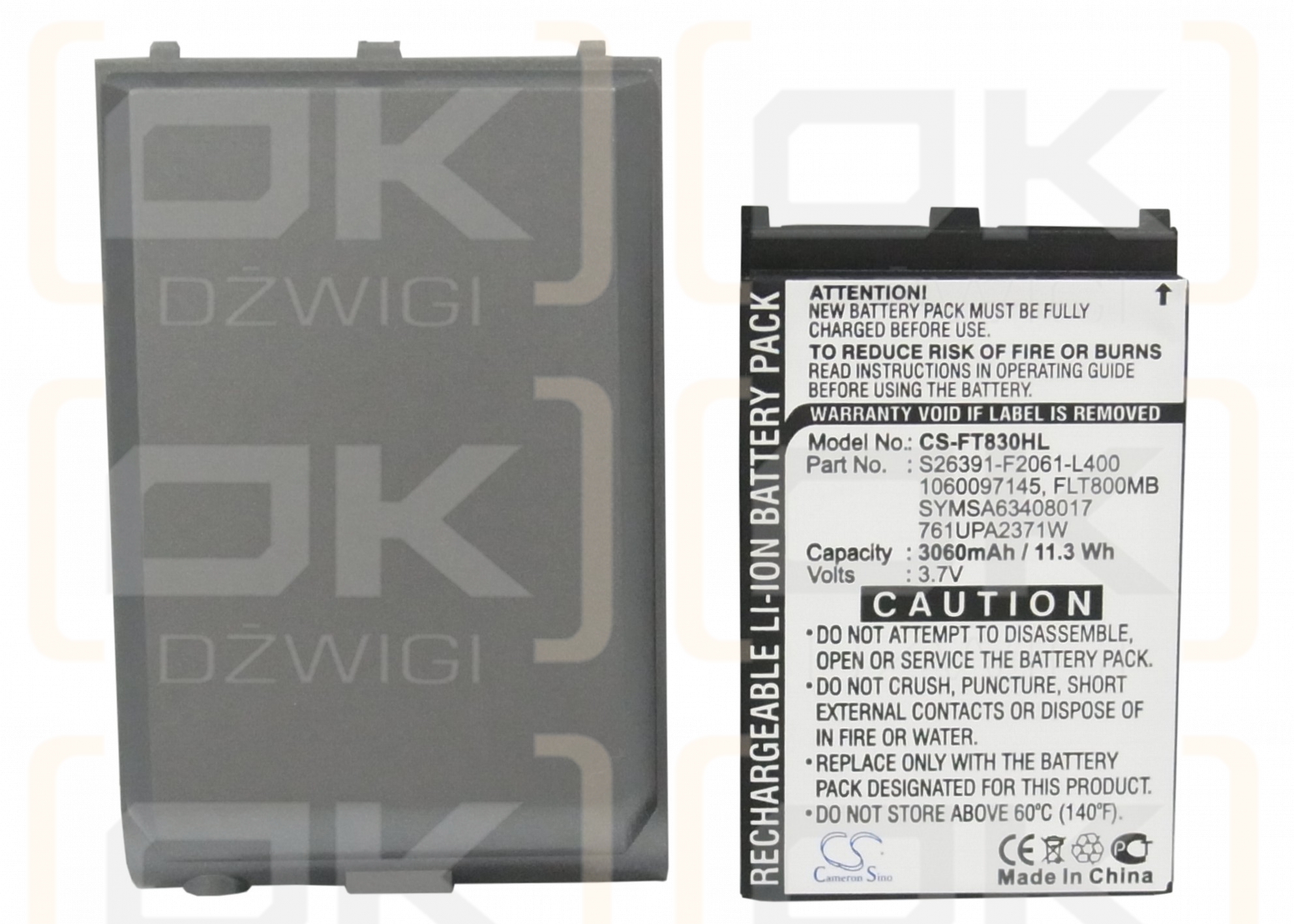 Fujitsu Loox T830 / S26391-F2061-L400 3060mAh Li-Polímero 3.7V (Cameron Sino)