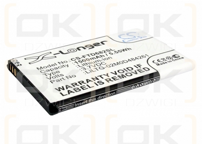 Piesong ZW-100 / LiLTG-02M0D484261 1500mAh Li-ion 3.7V (Cameron Sino)