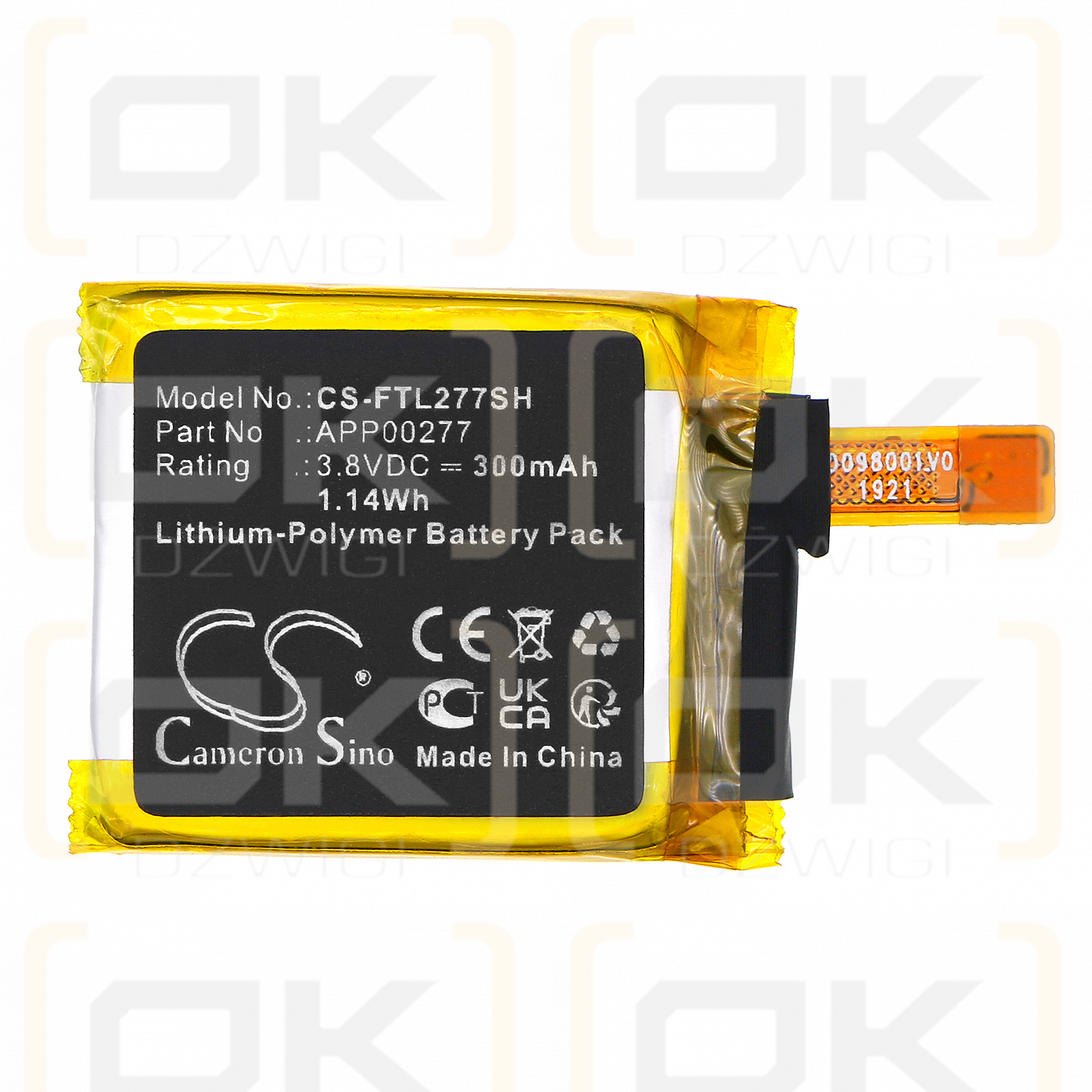 FOSSIL lanza LTE / APP00277 300mAh Li-Polymer 3.8V (Cameron Sino)