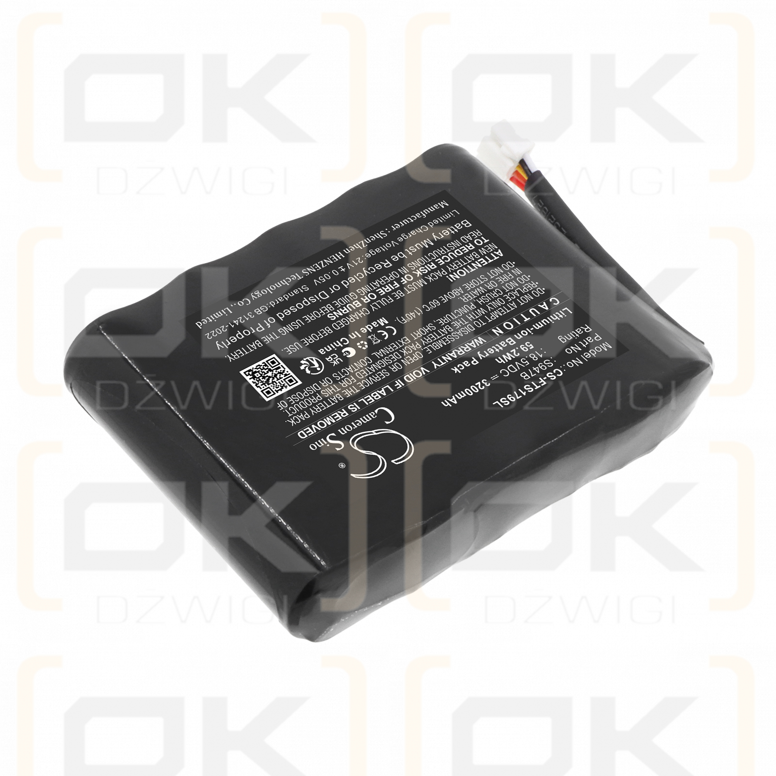 Bateria zamienna do Fitel S179 Fusion splicer Welding Splicer / S947B 3200 mAh Li-ion 18.5 V (Cameron Sino)