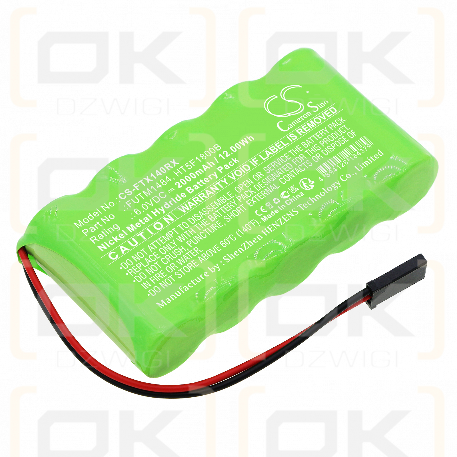 Transmisor FUTABA 10J / FUTM1484 2000mAh Ni-MH 6.0V (Cameron Sino)