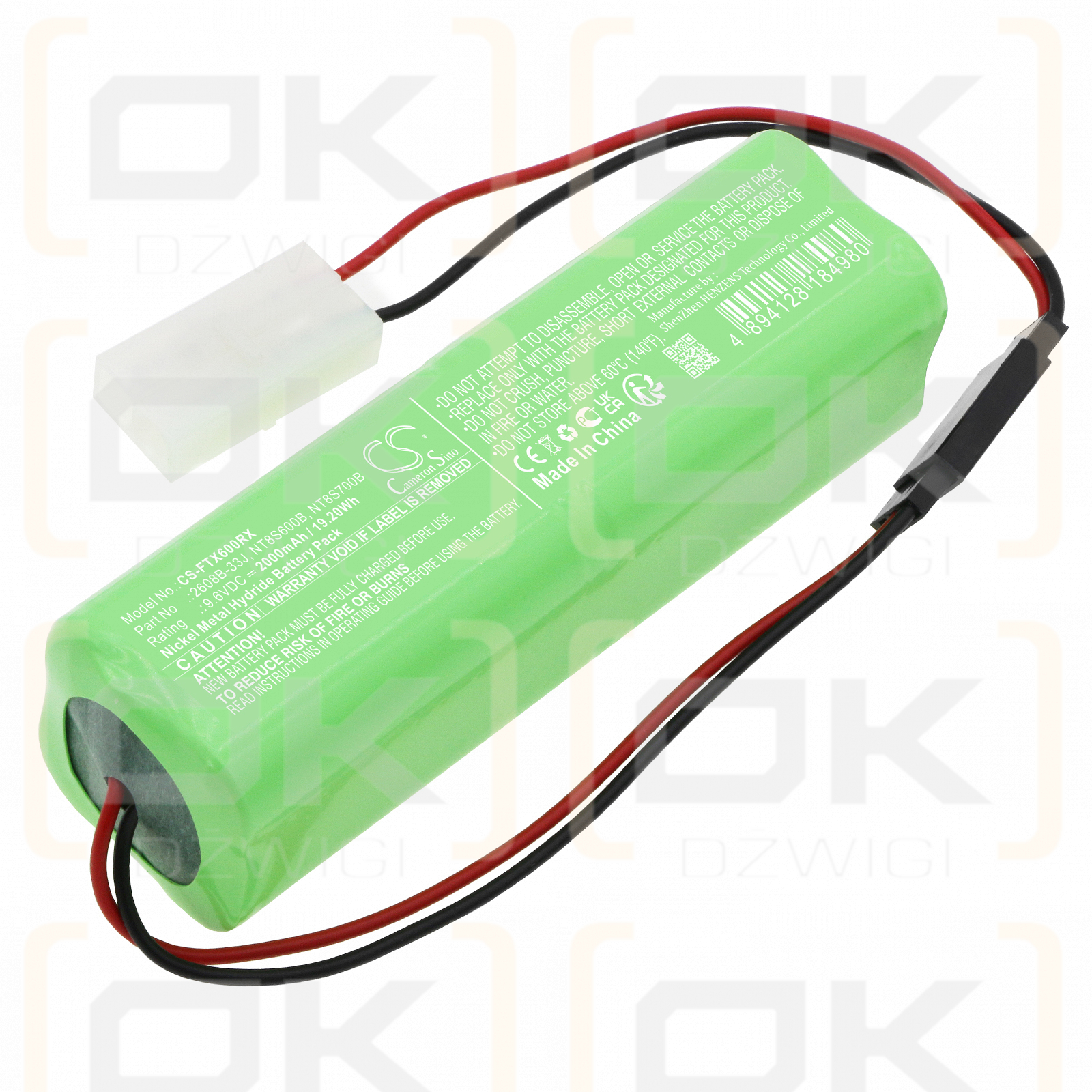 FUTABA NT8S / 2608B-33J 2000 mAh Ni-MH 9,6 V (Cameron Sino)