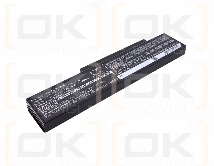 Fujitsu Amlio SA3650 / 60.4H80T.001 4800 mAh Li-ion 11.1 V (Cameron Sino)
