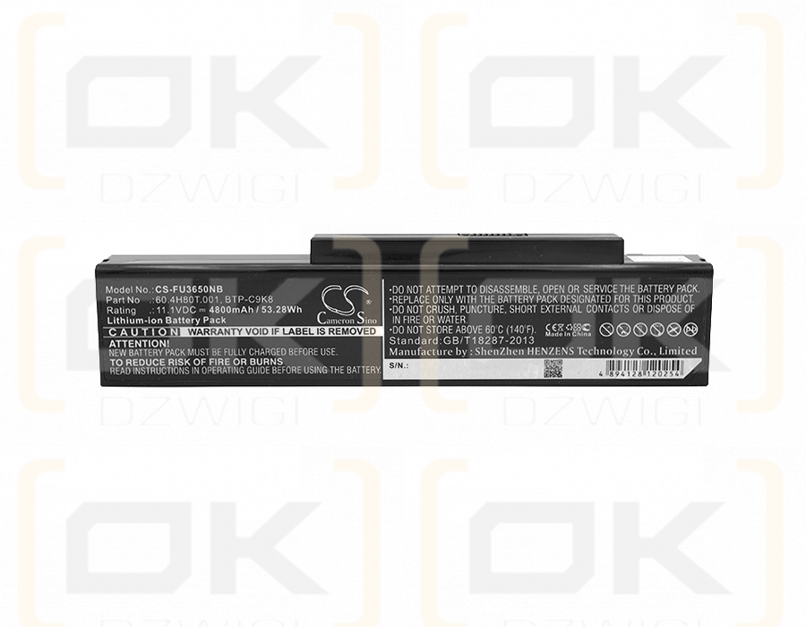 Fujitsu Amlio SA3650 / 60.4H80T.001 4800 mAh Li-ion 11.1 V (Cameron Sino)