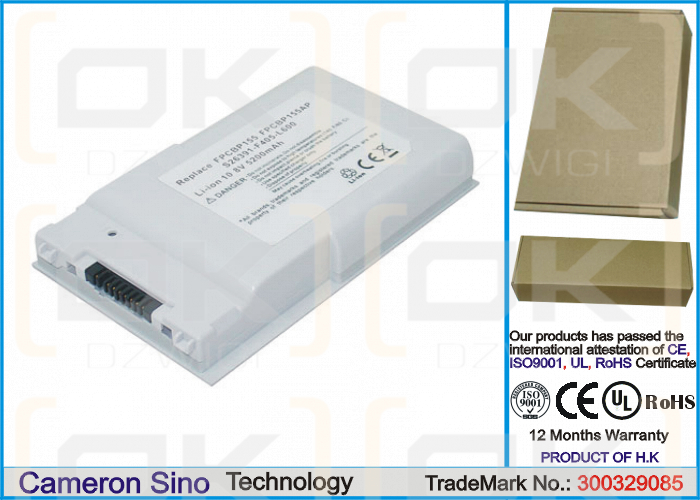 Fujitsu LifeBook T4220 Tablet PC / FPCBP155 4600 mAh Li-ion 10.8 V (Cameron Sino)
