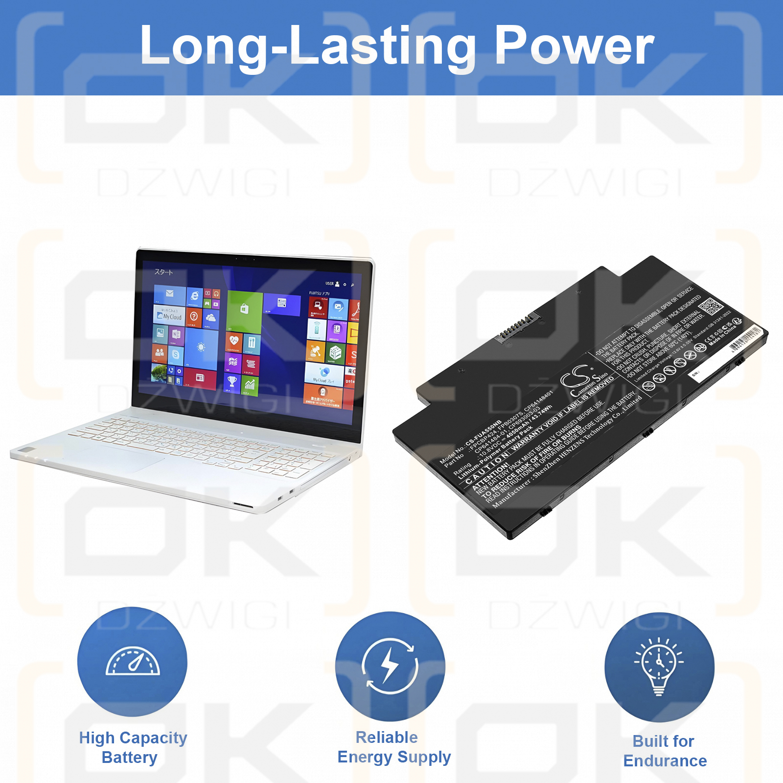 Fujitsu LifeBook A3510 / CP641484-01 4050mAh Li-Polymer 10.8V (Cameron Sino)